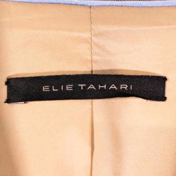 Elie Tahari Womens Blazer Beige Plaid Wool Stretch Work Career Suit Jacket 4 - Picture 3 of 10